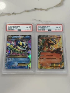 Pokemon XY Primal Clash Primal Kyogre EX PSA 8 & Flashfire Charizard EX PSA 6 - Picture 1 of 4
