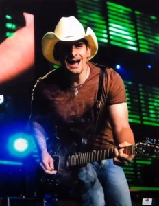 Brad Paisley Signed Autographed 11X14 Photo Rocking on Stage w/Guitar GV842152 - Picture 1 of 2