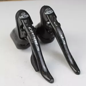 Campagnolo Chorus 10 Speed Shifters QS Micron Ergopower 2/3x10 Carbon Italy - Picture 1 of 9