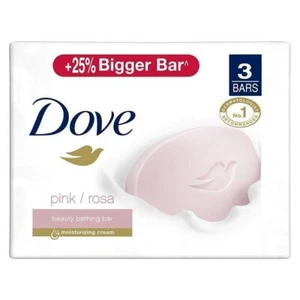 Dove Pink Rosa Beauty Bathing Bar Nourishes Dry Skin 125G Combo Pack Of 3 - Picture 1 of 9