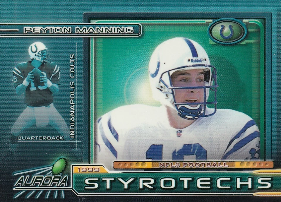 1999 PACIFIC AURORA STYROTECHS PEYTON MANNING #9 COLTS - Image 1 of 1