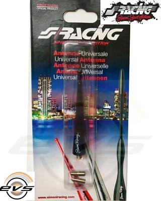 FORD FIESTA FOCUS MONDEO STELO ANTENNA AUTO NERA SIMONI RACING 9 CM 8V ASR01N - Immagine 1 di 2