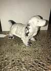 VINTAGE REPRODUCTION CAST IRON WHITE COCKER SPANIEL DOG STATUE/ PAPERWEIGHT