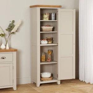 Downton Grey Painted Single Shaker Kitchen Pantry Cupboard - DT74-KIT - Picture 1 of 12