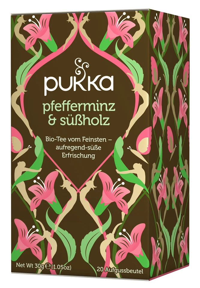 Bio Pfefferminz & Süßholz Teemischung, 30 G von Pukka Herbs
