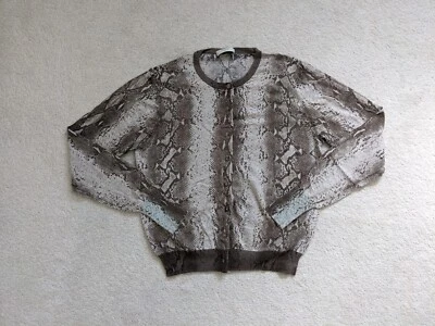 PS Paul Smith Women’s Snake Print Beige Brown Cotton Wool Cardigan Size Small - Image 1 of 4