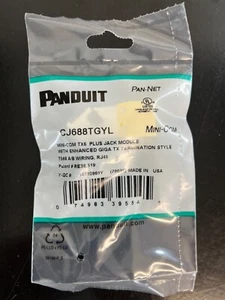 Panduit PAN-NET CJ688TGYL Mini-Com® UTP RJ45 Cat 6 TG Klinkenmodul, gelb - Bild 1 von 3