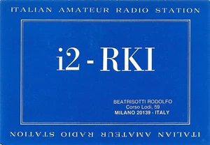 QSL Card Ham Radio PostCard 1983 Italian Amateur Radio Station i2-RKI Milano - Picture 1 of 2