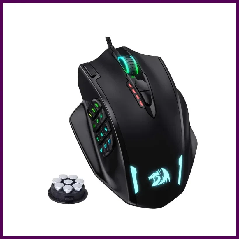 Redragon M908 Wired RGB Gaming Mouse 12400DPI 18 Button Laser Sensor - Image 1 of 4