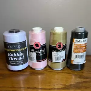 Mixed Lot of 100% Polyester Thread OESD Maxi-Lock Toldi-Lock - 4 Spools - Picture 1 of 12