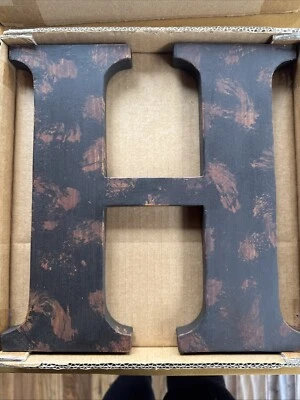 New Pottery Barn ~ RUSTIC METAL LETTER "H” - Image 1 of 3