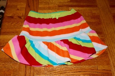 Gymboree Multicolor Horizontal Stripes Ruffled Hem Adjustable Waist Skirt Sz7T - Image 1 of 4