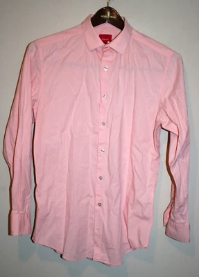 Mens Alfani Light Pink Button Front Dress Shirt Long Sleeve Stretch Med M 15 1/2 - Image 1 of 3