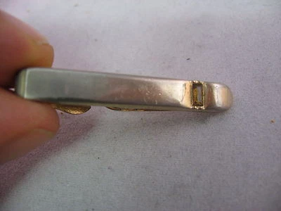 Clip de corbata de barra de corbata vintage NARANJA JOYA para hombre ~ 1,6" de ancho ~ hecho por Swank ~ Foto 1 de 4