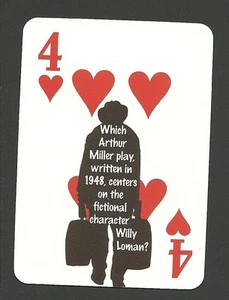 Tarjeta de juego Arthur Miller Death of a Salesman dramaturgo ordenada #8Y4 - Imagen 1 de 1