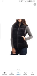 $24 2xl zeroxposur woman's black velour puffer vest MSRP $70 new with tags - Picture 1 of 4