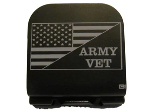 Bandiera americana / esercito veterinario alluminio inciso a laser cappello clip orlo-it - Foto 1 di 9