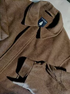 Men Roundtree & Yorke Outdoors Brown Wool Nylon Insulated Full Zip Jacket L MINT - Picture 1 of 7