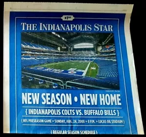 Indianapolis Colts Zeitung Titelseite erstes Spiel überhaupt @ Lucas Ölstadion 2008 - Bild 1 von 3