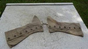 WW2 ATS & Nursing Officers Issue Khaki Spats Size 6 Boots Leg - Picture 1 of 16