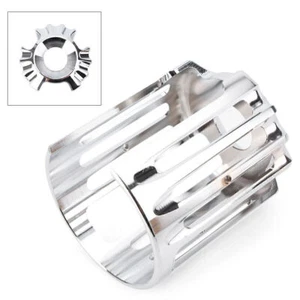 1X CNC Aluminum Oil Filter Cover Cap For Harley-Davidson Models Chrome - Foto 1 di 9