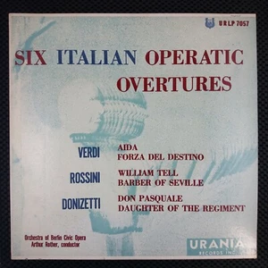 Six Italian Operatic Overtures (Urania URLP 7057) Verdi Rossini Donizetti - Imagen 1 de 4