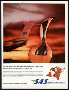 1967 SAS Scandinavian Airlines Gudmund Elvestad vase photo vintage print ad - Picture 1 of 7