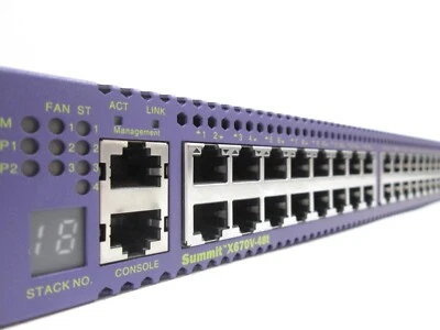 Extreme Networks Summit X670V-48t, 17201 48-port switch w/ 4 sfp ports,  550W AC - Image 1 of 4
