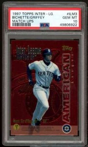 Dante Bichette / Ken Griffey Jr Card 1997 Topps Inter League Match Ups #3 PSA 10