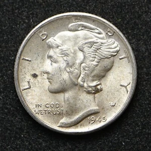 1945-S Mercury Silver Dime AU++ (bb18288) - Picture 1 of 2
