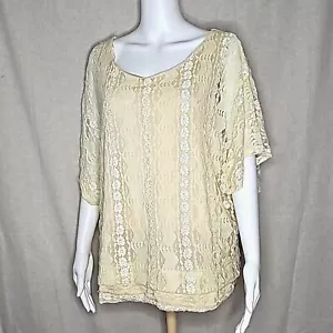 Allison Brittney | Blusa de encaje crema talla 2X - Imagen 1 de 13