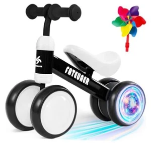 Colorful Lighting Baby Balance Bike Toys for 1 Year Old Boys Girls, 10-24 Black - Picture 1 of 7