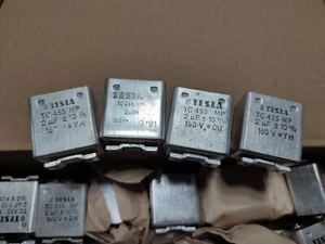 4x 2uF 10% 160 V TESLA TC455 MP PAPER IN OIL PIO CAPACITOR NOS / NEW - Picture 1 of 5