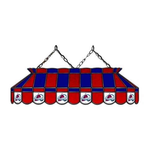 NHL Colorado Avalanche Stained Glass 40" Pool Table Light - NEW - MADE IN U.S.A Cover
