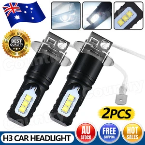 2x H3 80W 12000LM LED Car Headlight Conversion Globes Bulbs Beam 6000K White - Picture 1 of 9