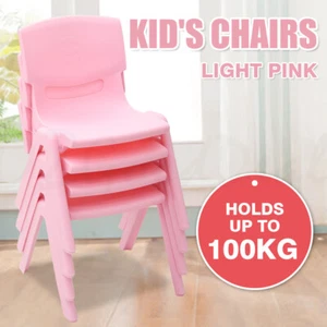 Brand New Kids Children Toddler Plastic Chair Seat Light Pink Hold Up to 100KG - Picture 1 of 6