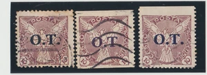 CZECHOSLOVAKIA 1934 , MI. 326 , PEFORATED- 4, 3,2 , 1 SIDES, IMPERFORATED USED - Picture 1 of 3