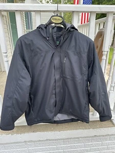 CABELA’S MEN DRY PLUS WATERPROOF JACKET HOODIE PARKA BLACK SIZE LARGE - Picture 1 of 10