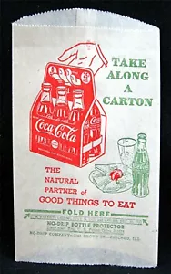 Coca Cola Take Along Carton Partner Buone Cose da Mangiare Senza Gocciolamento Protezione Bottiglia - Foto 1 di 1