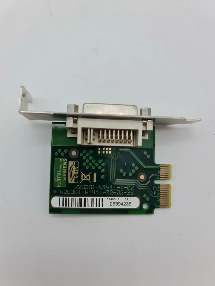 SCHEDA ADD DVI flexislot PCIe FSC Green w26361-w1411-x-02 d2463-a11 gs1 id15929  - Immagine 1 di 4