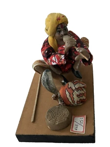 India Snake Charmer Wooden Figurine 24 of 150 - Picture 1 of 6