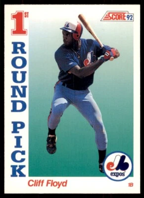 1992 Score #801 Cliff Floyd RC - Image 1 of 2