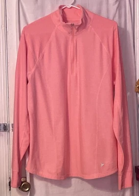 WOMEN'S OLD NAVY ACTIVE PINK L/S SEAMLESS PANELED  TOP - SIZE 2XLARGE - Image 1 of 4