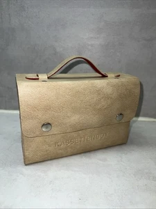 DDR Cassetta Cassetta Valigetta per 10 MC Borsa per Cassetta Beige COME NUOVA - Foto 1 di 5