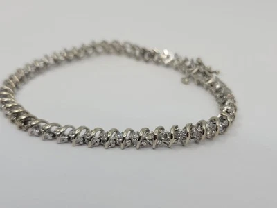 Gold-Diamond Bracelet Appx 2cttw 10K White Gold 9.7g (KN1026833) - Image 1 of 4