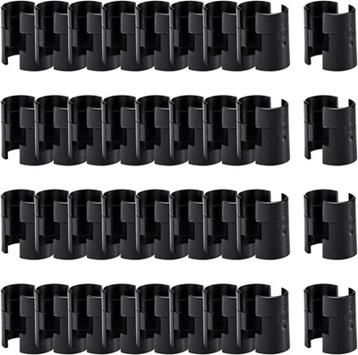 ANPHSIN 72 Pcs Wire Shelf Clips for 1" Post - 36 Pairs of 1 in Dia - 72 Pack, Black
