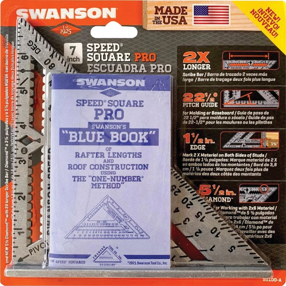 Swanson Speed Square Pro Rafter Square S0100-AC Pack of 5 Swanson S0100-AC - Image 1 of 1