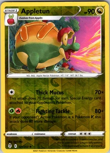 Appletun Reverse Holo 121/203 SWSH07: Evolving Skies Rare - NM - Picture 1 of 2