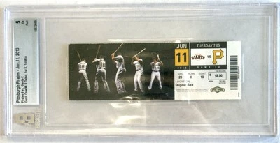 Gerrit Cole "MLB Debut & 1st Win + K" Full Ticket BGS Beckett Slab 2023 CY - Image 1 of 4