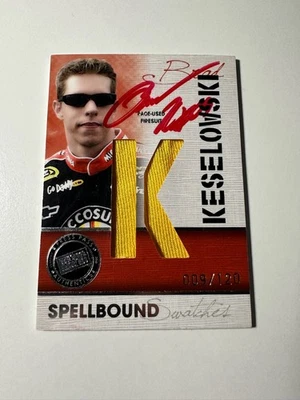 2010 Press Pass Eclipse Spellbound Swatches Brad Keselowski Relic IP Auto /120 K - Image 1 of 2